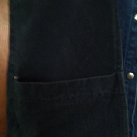 Willie Smith Blue & Black Denim Layered Vest with Pockets and Snap closure. - Picture 6 of 7